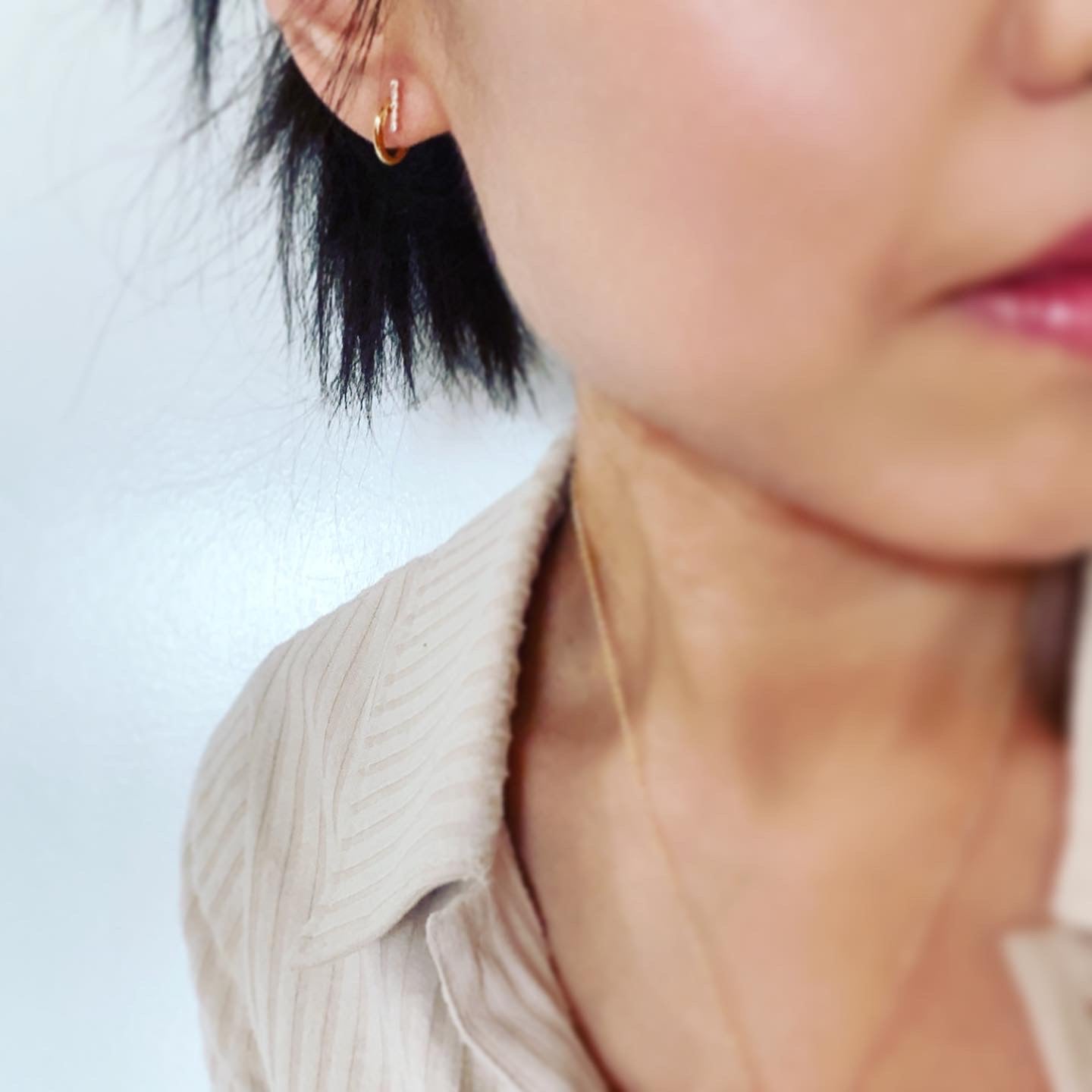 Side Bar Hoop Earrings