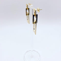 Rectangle Link Earrings