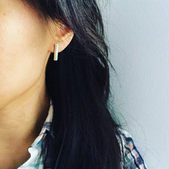 Opal: Bar Earrings