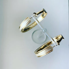 Wide Shimmer Hoop Earrings