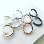 Warped Hoop Earrings