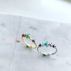 Zirconia (CZ): Diamond Cluster Ring