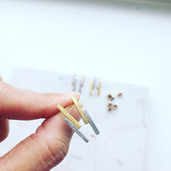 Double Bar (two-tone) Earrings