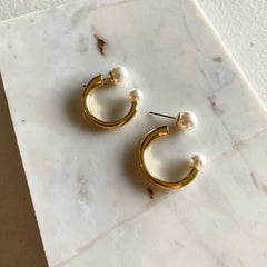 Front-Back: C-Pearl Earrings