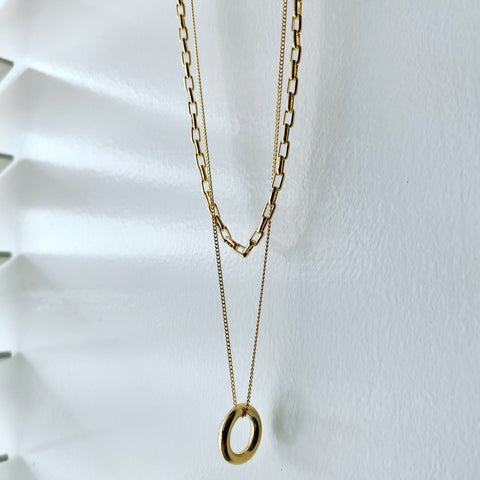 Layered Necklace: Donut Ring