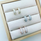 Overlapping Ovals Hoop Earrings