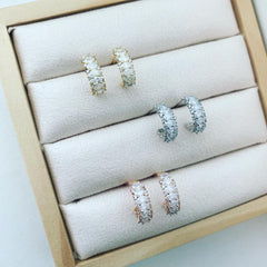 Overlapping Ovals Hoop Earrings