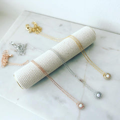 Micro Pavé Opal Necklace