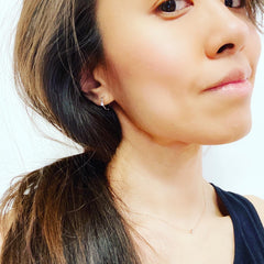 Huggie Hoop Earrings: Solo CZ