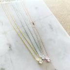 Round Cubic Solo Necklace
