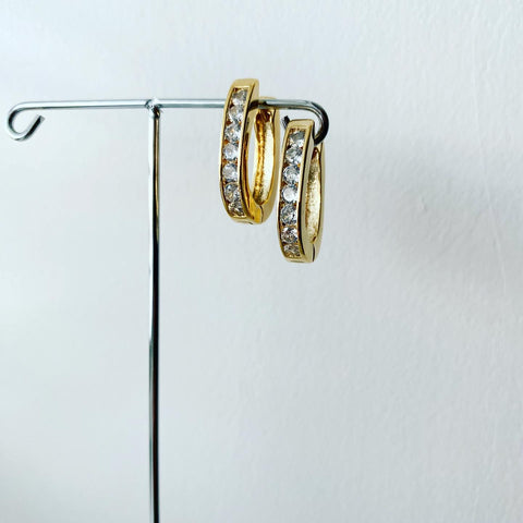 CZ Bright Hoop Earrings