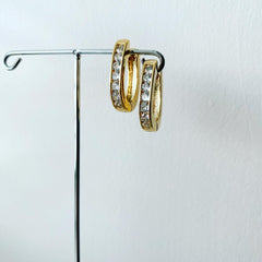 CZ Bright Hoop Earrings