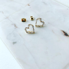 Heart Baguette Earrings