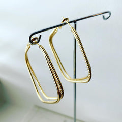 Square Boss (Remix) Hoop Earrings