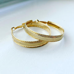 Wide Shimmer Hoop Earrings