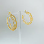 Dotty Spine Hoop Earrings