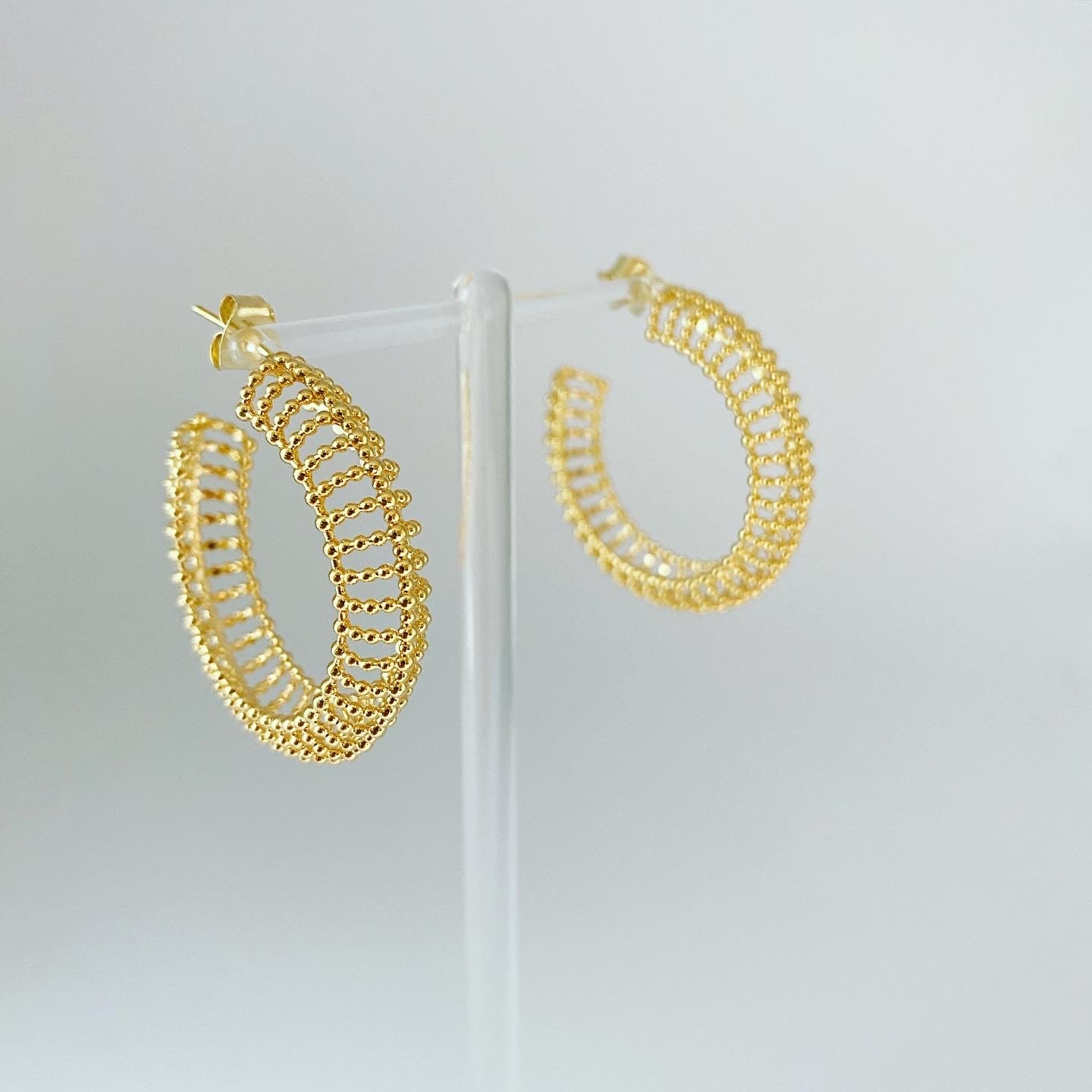 Dotty Spine Hoop Earrings