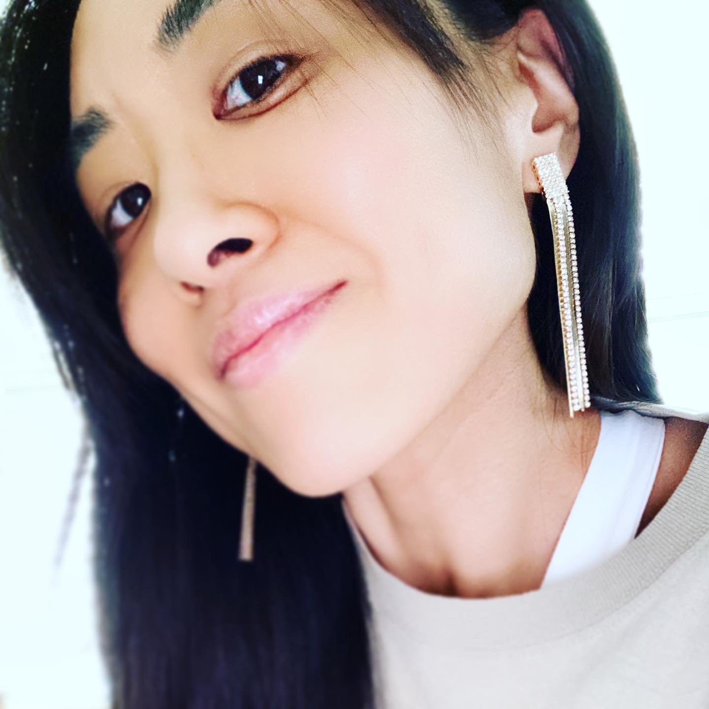 Herringbone & Bling Fringe Earrings
