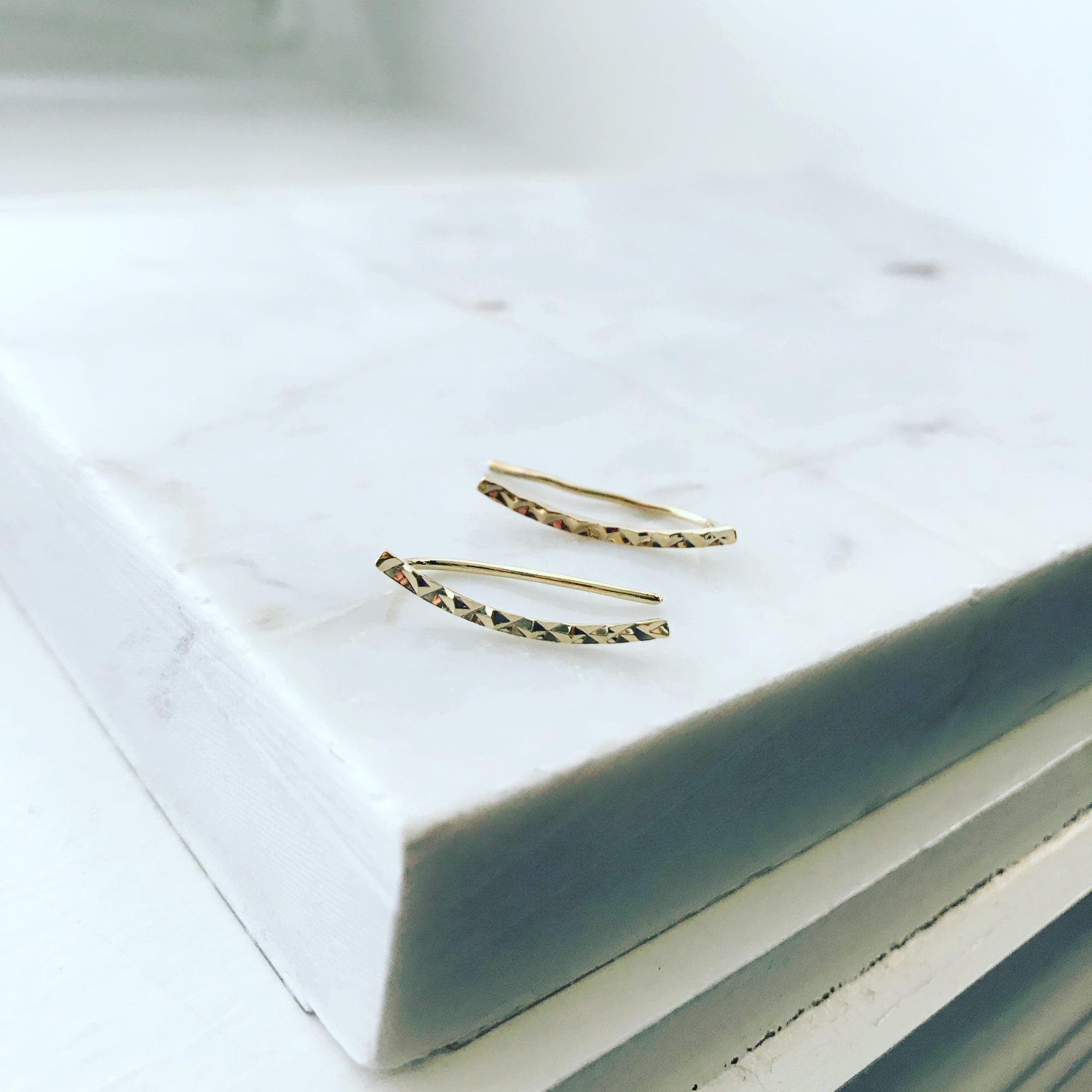 Ear Climbers: Textured Bar