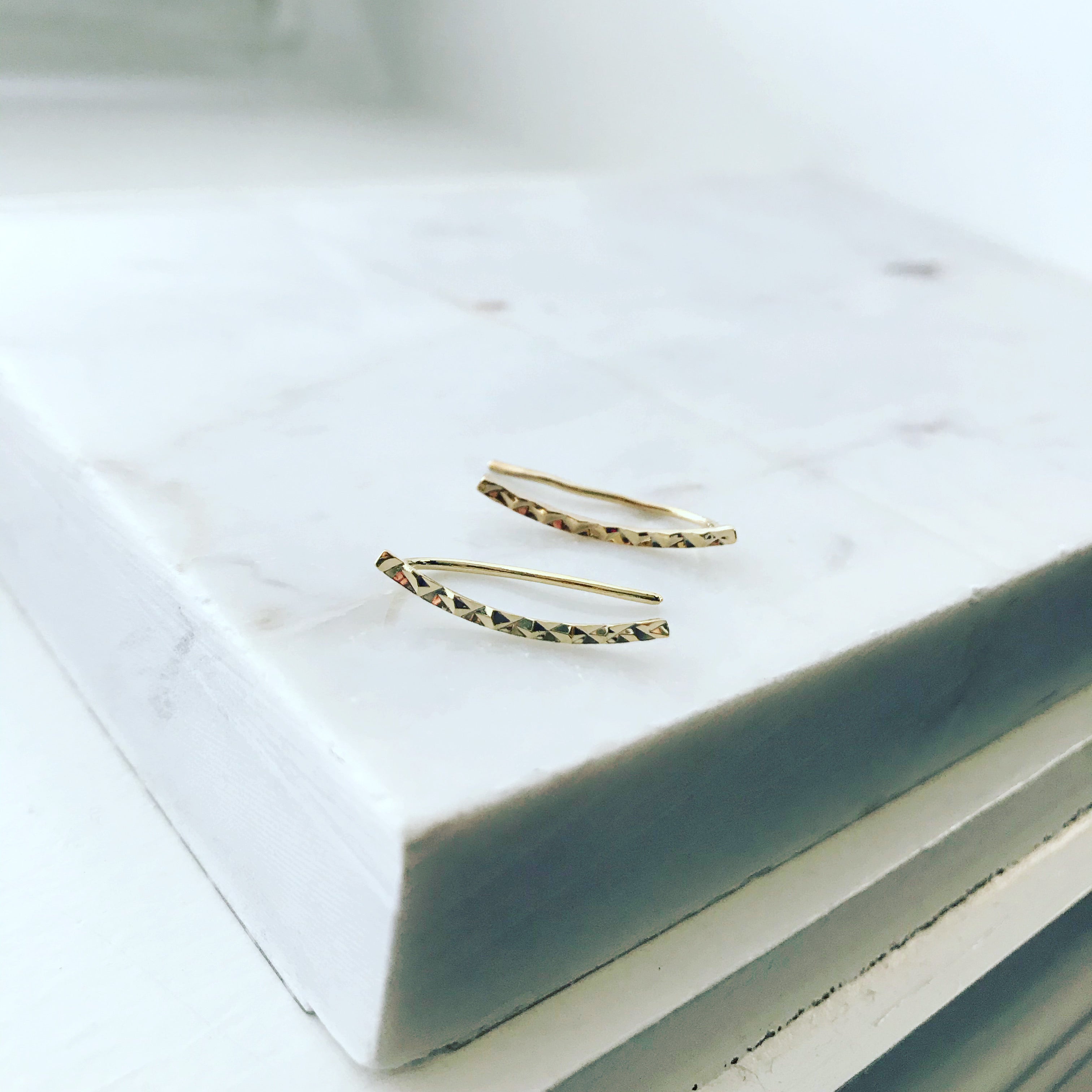 Ear Climbers: Textured Bar