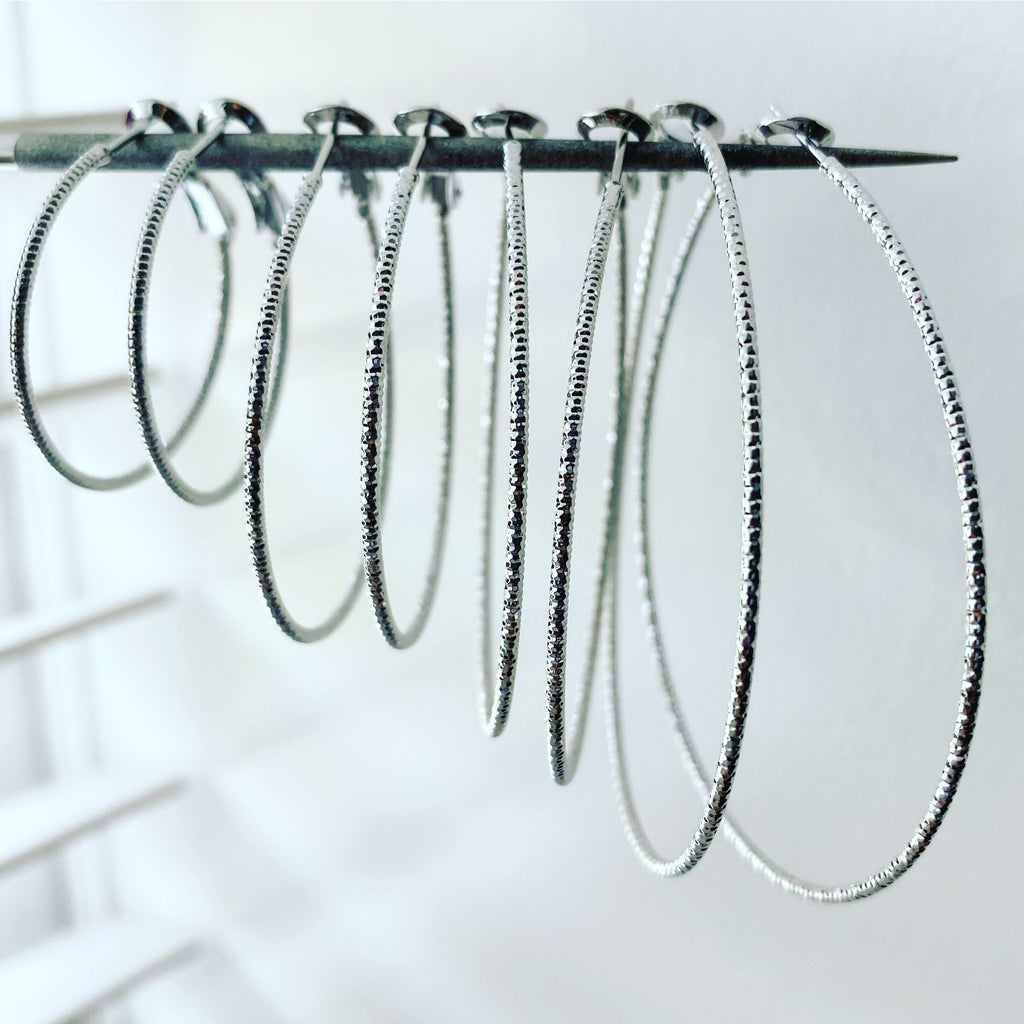 Micro (Diamond Cut) Hoop Earrings