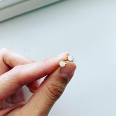 Zirconia (CZ): Bubble Earrings