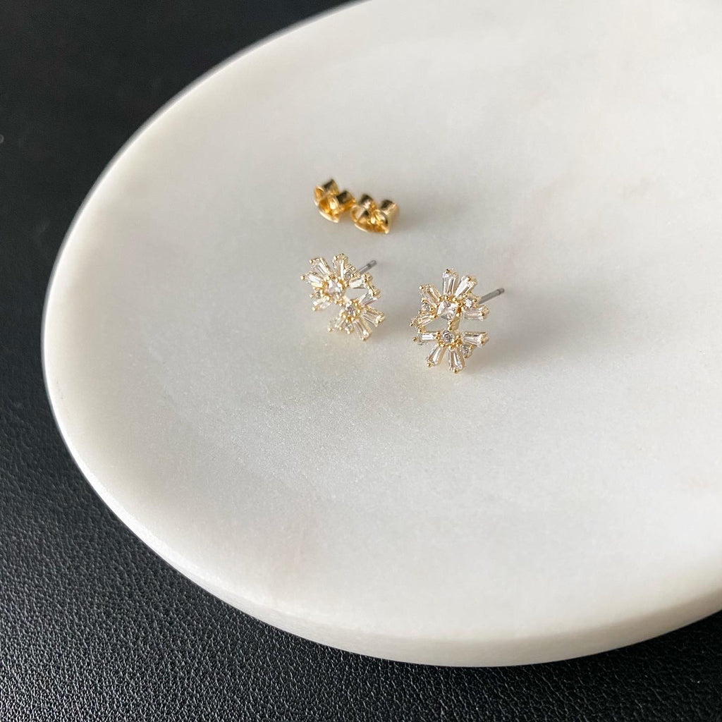 Cubic Splat Teeny Earrings