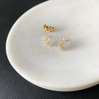 Cubic Splat Teeny Earrings