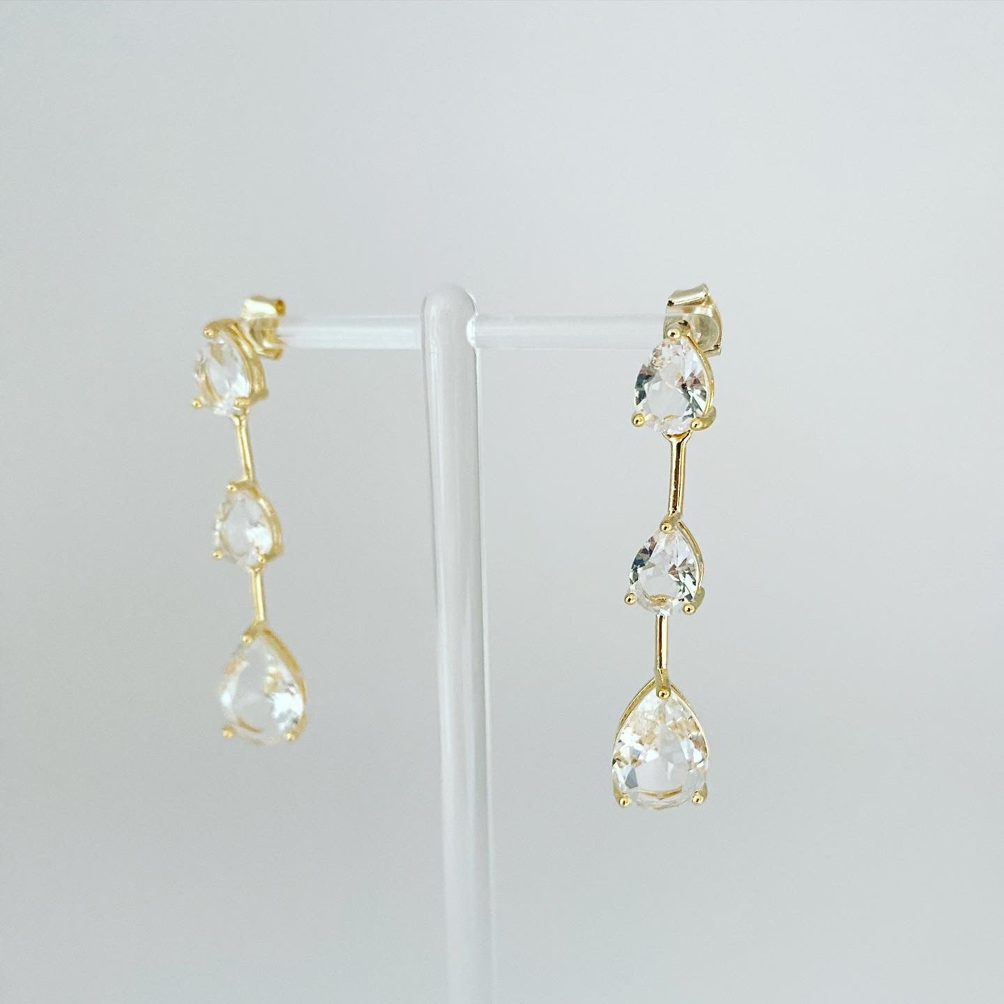 Teardrop Times Three Earrings