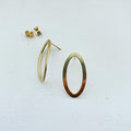 Matte Open Oval Earrings