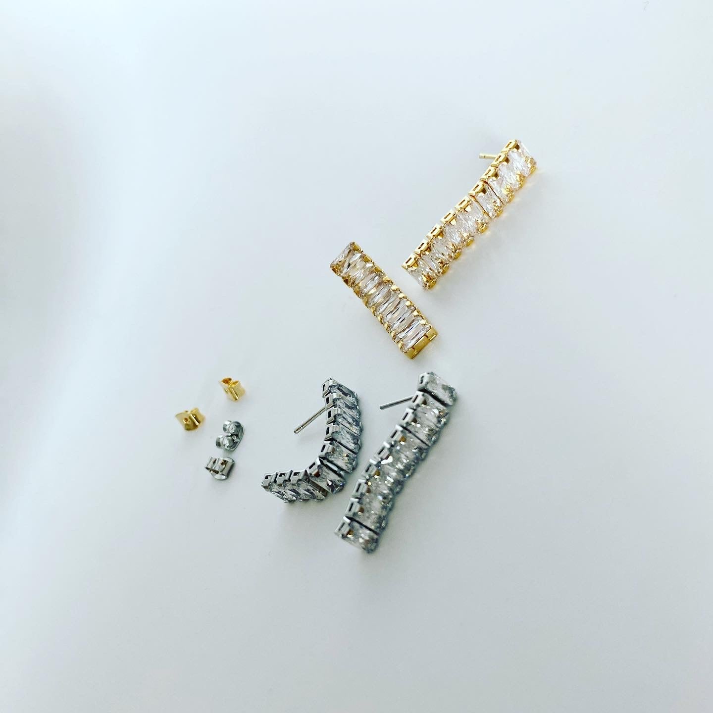 Baguette Column Earrings