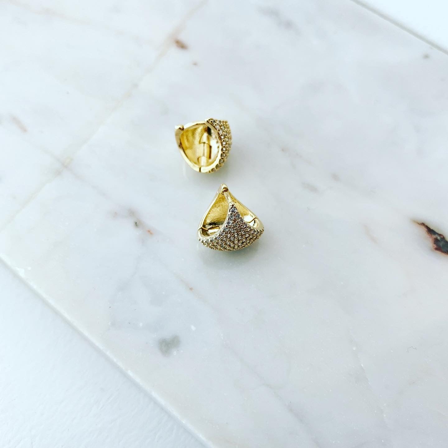 Pavé Teardrop Drip Earrings