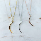 Waning Crescent Moon Necklace