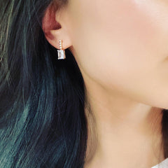 Emerald Cut City Earrings