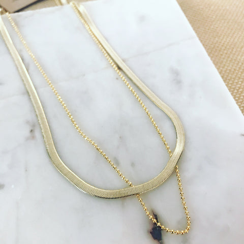 Layered Necklace: Herringbone