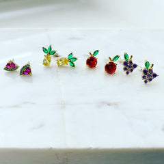 Fruit Earrings - Apple