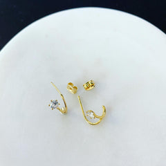 Solo CZ Split Earrings