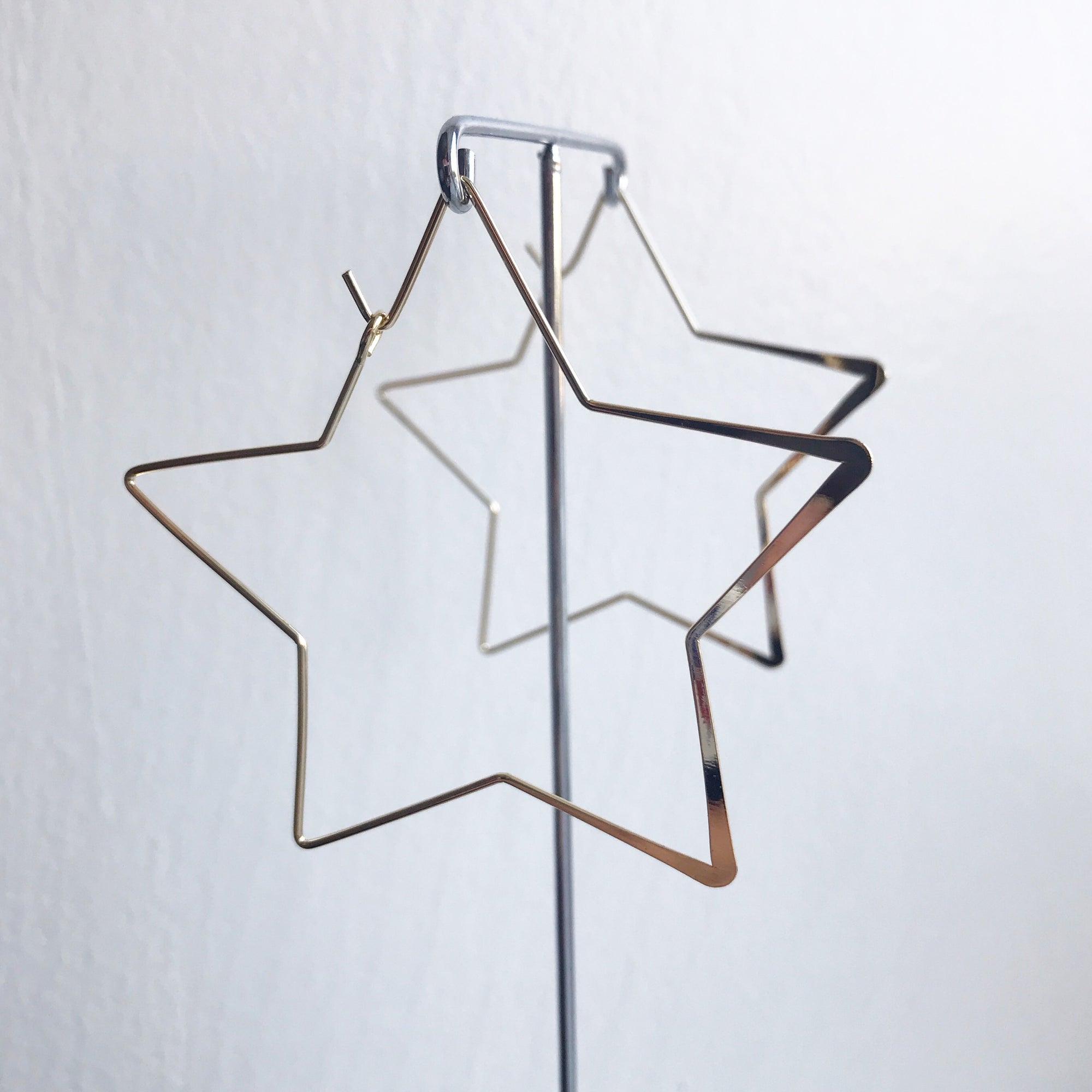 Star Hoop Earrings | Large