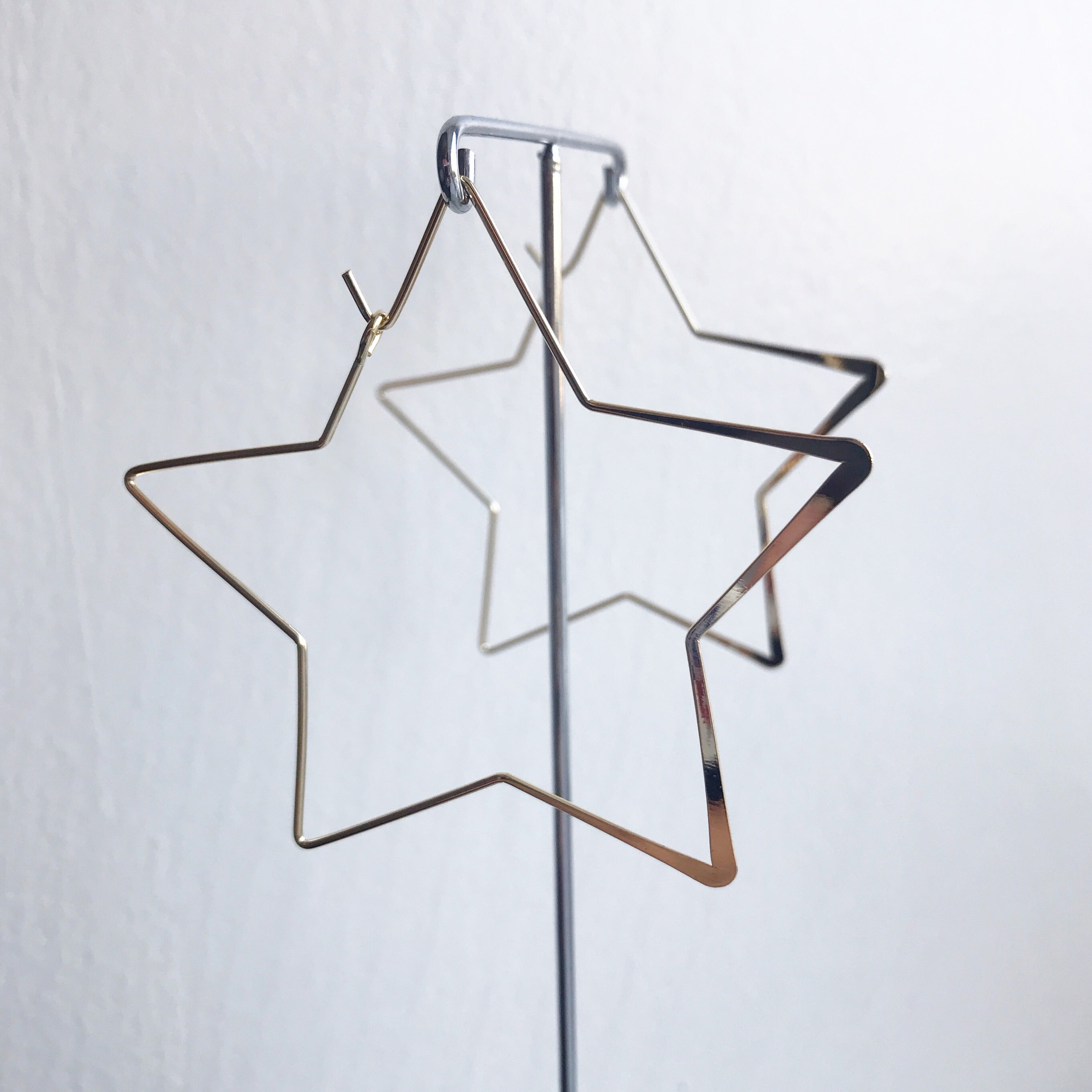 Star Hoop Earrings | Large
