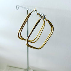 Square Boss (Remix) Hoop Earrings