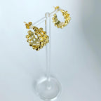 Wide Dotty Hoop Earrings