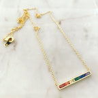 Rainbow Bar Necklace