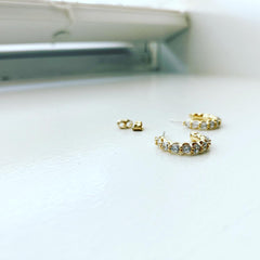 Caterpillar Rolo Hoop Earrings