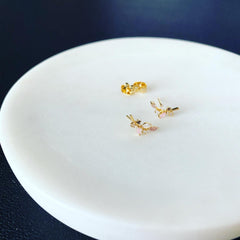 Lavender Leaf Earrings