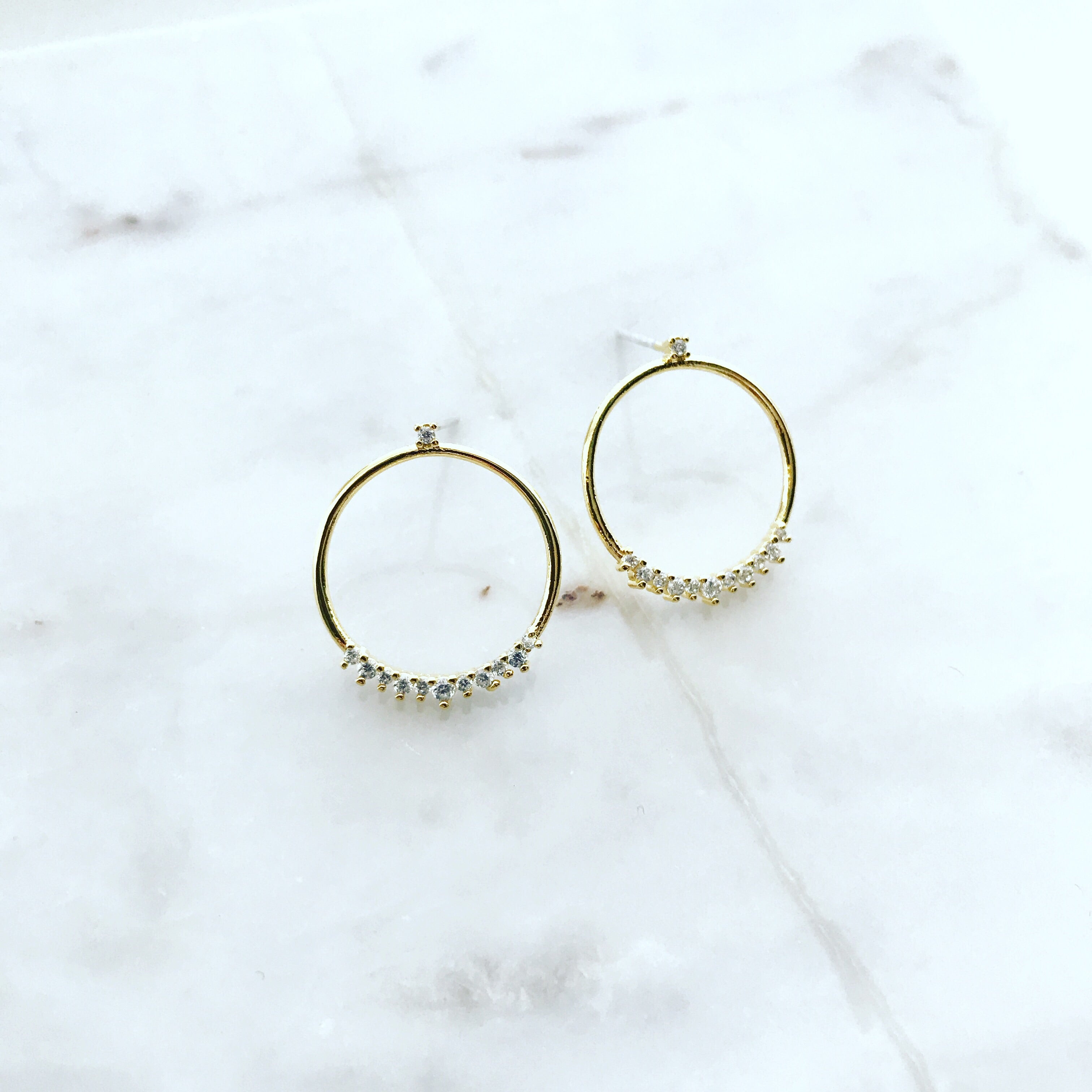 Circular Bling Earrings