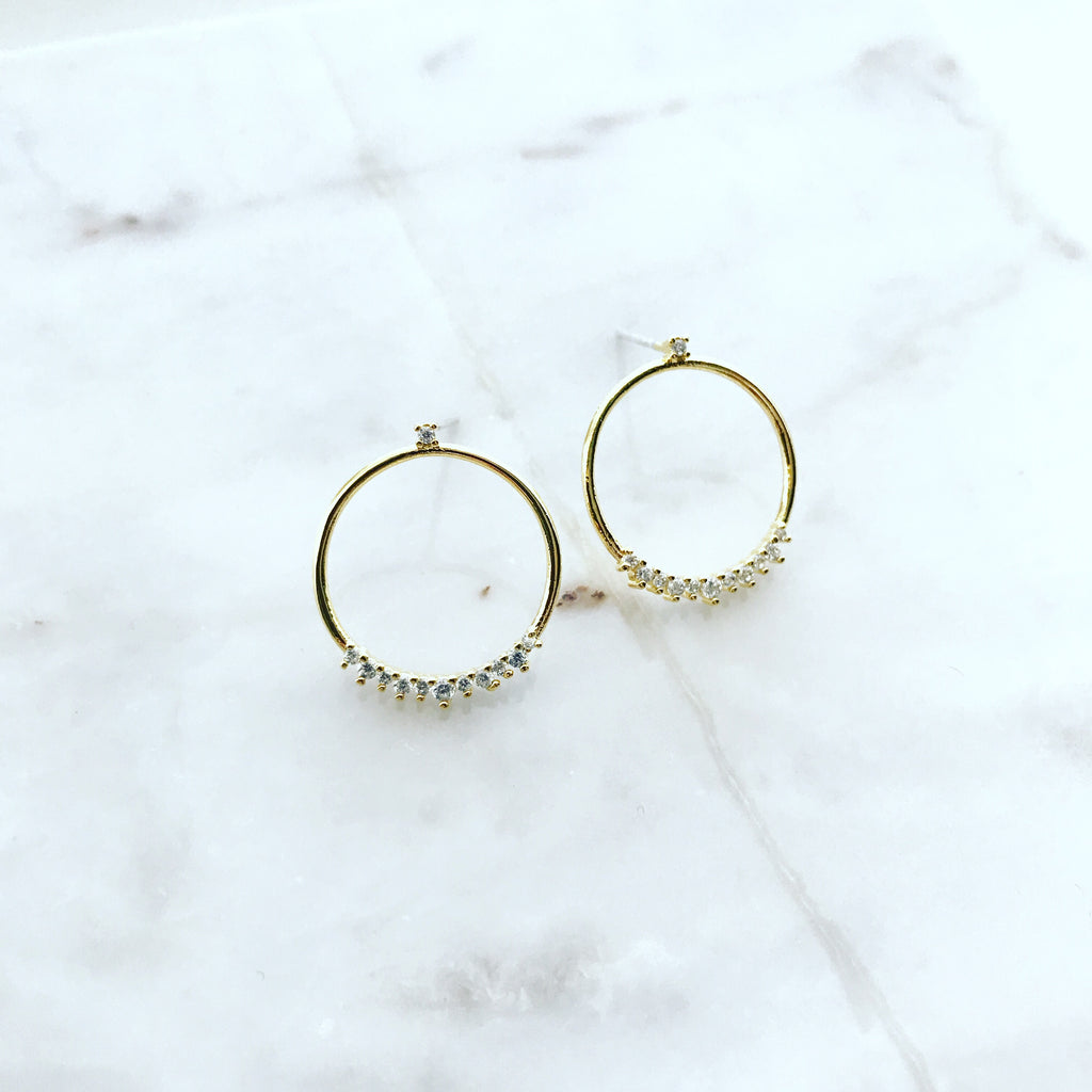 Circular Bling Earrings