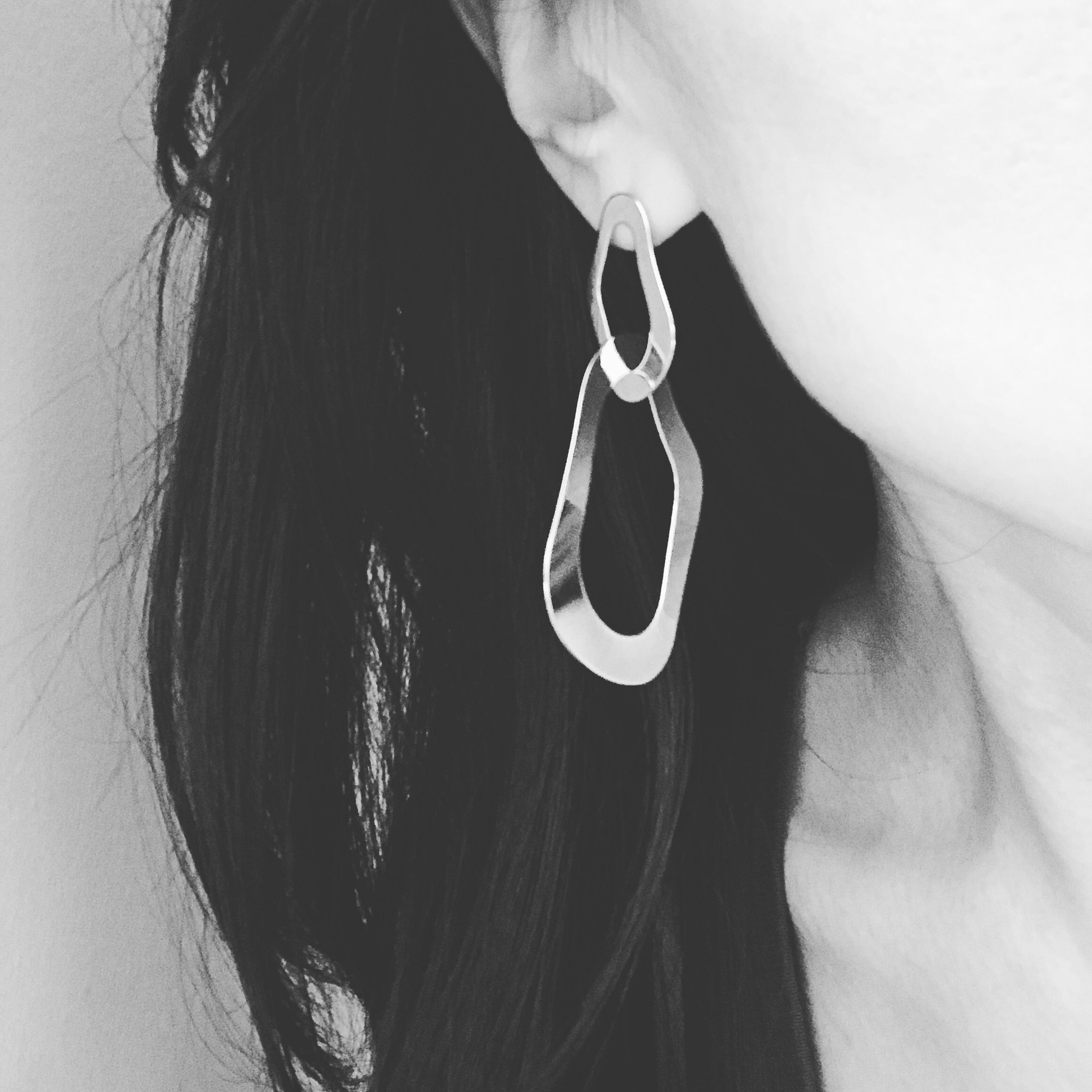 Wavy Interlocking Drop Earrings