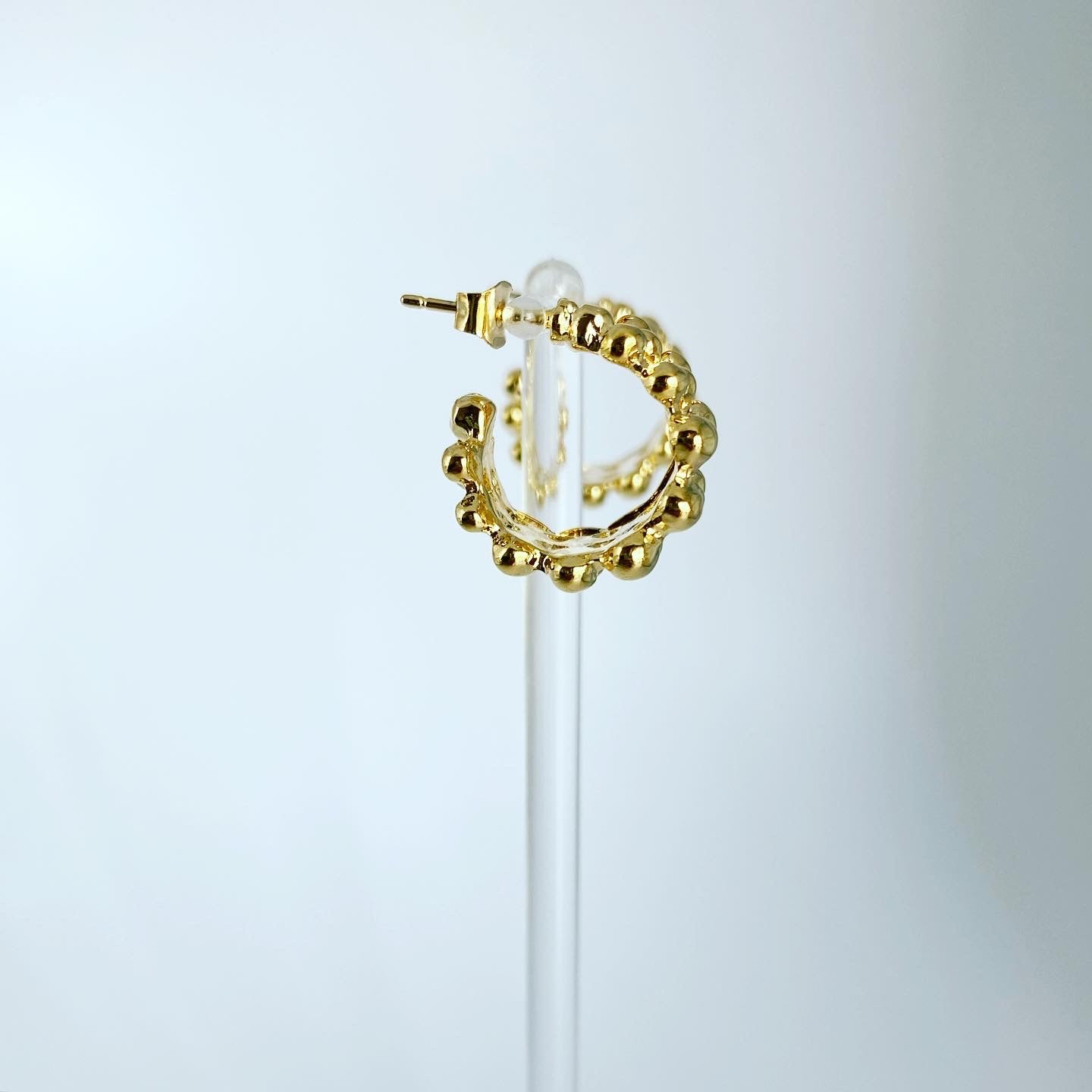 Wide Dotty Hoop Earrings