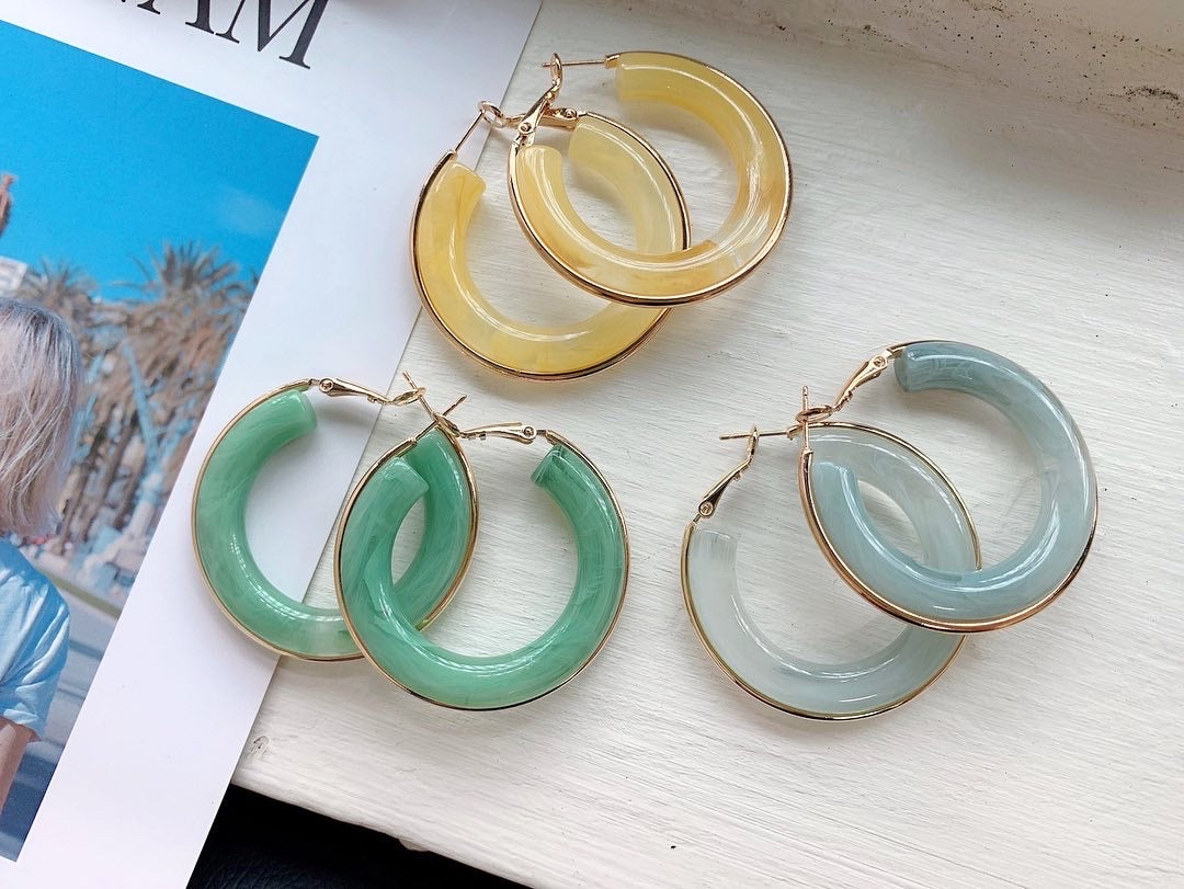 Acrylic Hoop Earrings | 8 colors