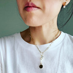 Lariat Paperclip Chain Necklace